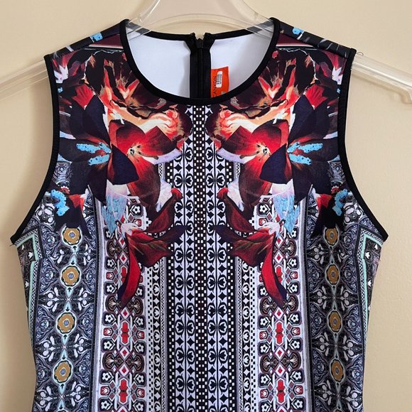 Clover Canyon Irish Box Neoprene Scuba Dress S Bodycon Stretch Party Going Out - Picture 5 of 11